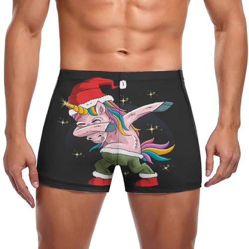 Short de bain homme style hip-hop licorne idéal pour vos vacances à la plage