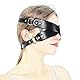 SUPKTHDY BDSM Maske Gekreuzte Augenmaske PU Leder Augenbinde Augenmaske SM Fetisch Bondage Maske Erotik Halbgesichts Maske für Paare Cosplay Maske Fesseln Sexspielzeug