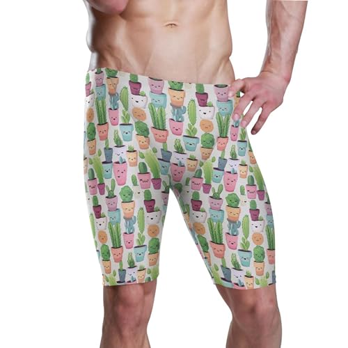 UMIRIKO Cactus Cute Mens Swim Jammers Swimsuit XL B0402409