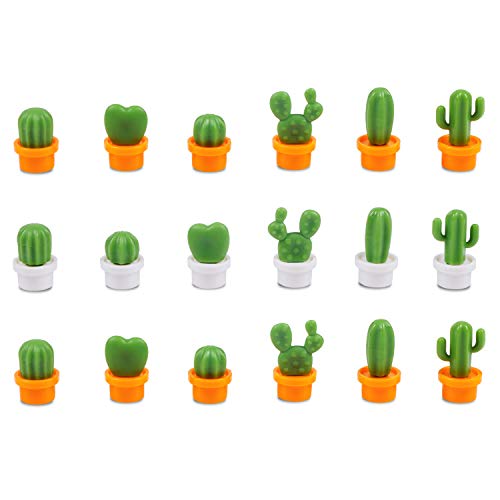 Imanes decorativos cactus para refrigerador 18 piezas