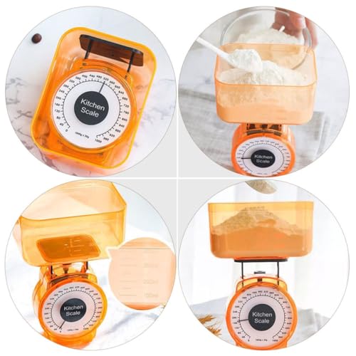 Miniatura 6 de Gradeneve Báscula De Cocina Mecánica De 1 Kg Balanza De Plataforma De Plástico Para Alimentos Accesorio De Cocina Adecuado Para Dietas Y Control De Color Aleatorio