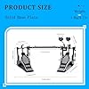 Vaisoeny Double Bass Drum Pedal, Double Chain Double Bass Pedal, Double Kick Pedal for Bass Drum，Drum Set Kit and Electronic Drums (V-ST13) #4
