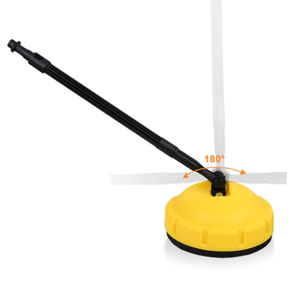 Trade-Shop Nettoyeur de surface/brosse rotative avec lance d'extension pour terrasse, garage, compatible avec les nettoyeurs haute pression Kärcher K2 K3 K4 K5 K6 K7
