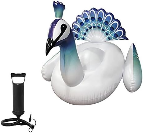 Inflatable Peacock Inflatable Pool Floats Ridable Giant Inflatable Raft Including Pump