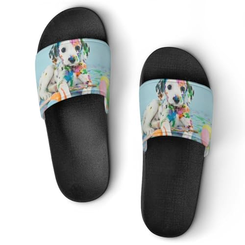 Chaussons de maison slide dalmatien, le cadeau parfait pour elle
