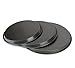 Bekith 3-Piece Set Non-stick Pizza Pan, Round Premium Bakeware, Black