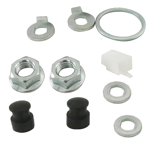 LGEGE 12mm Screw Kit for E-Bike Hub Motor, Washer Shaft Screw Cap Nut Set for Ordinary Electric Bicycle Motors