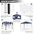 TOOLUCK 10x10 Pop Up Canopy Party Tents for Parties Waterproof Outdoor Event Shelter with 4 Sidewalls and 4 Sandbags UV Protection 50+ Camping Commercial Wedding Portable Tent for Backyard, Navy Blue