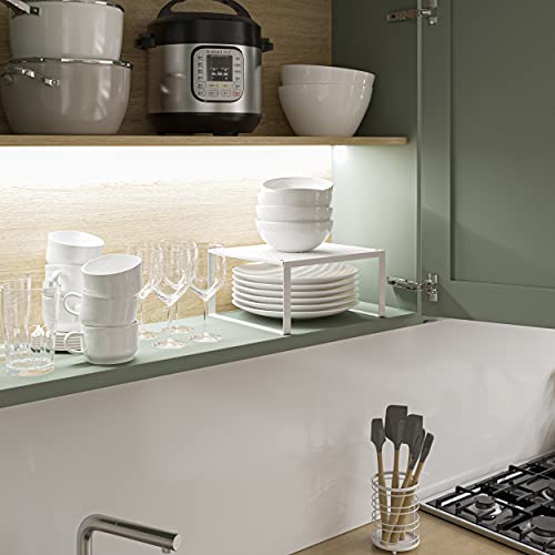 Bgt Skab Kitchen Cabinet Organizer Plates, Pots And Pans Organizer Mug Holder Self - Standing Kitchen Storage & Spice Rack, Steel White #TOP1