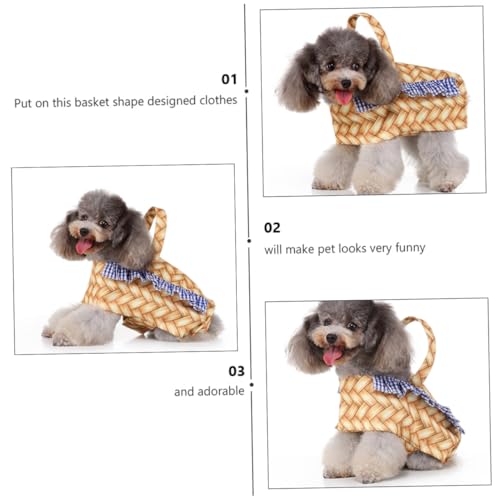 Disfraz para perro talla M tela poliéster amarillo miniatura 4