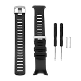 freneci Reloj de muñeca Correa de Silicona Repuesto Ajuste para Suunto D4 D4i Novo, 6 Colores Disponibles - Negro