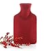 Blumtal Santi Borsa Acqua Calda Peluche da 1,8L, Fodera in Peluche Morbida, Boule Acqua Calda, Borsa Acqua Calda per Dolori (Rosso)