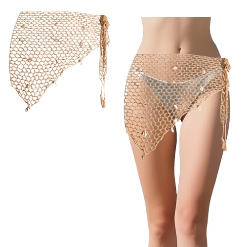 Women Swimwear Cover up Sarong Wraps Sexy Fashion Hand Crochet Shawl Capelet Shell Beach Triangle Fishnet Skirt Wrap