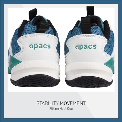 Image of Apacs Champ 303 (CP-303-XY) Non-Marking Professional Badminton Shoes | Ideal for Indoor Games (Badminton, Tennis, Volleyball, Squash) Durable | Super Stable | Hi-Comfy Badminton Shoe Blue (UK 9)