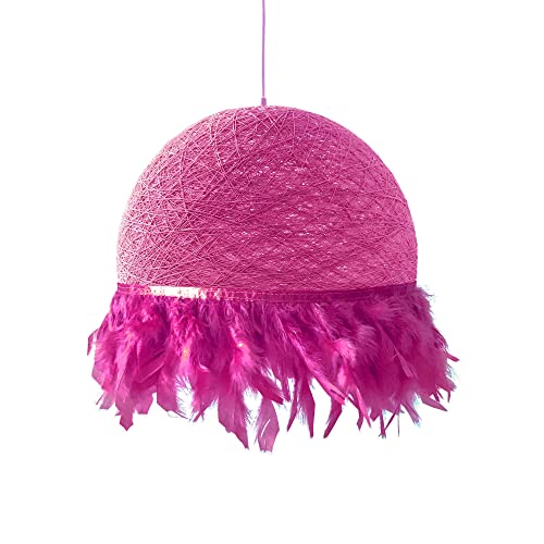 Lampe pendante de plumes blanc chic pour une déco de chambre bohème et cocooning - 7