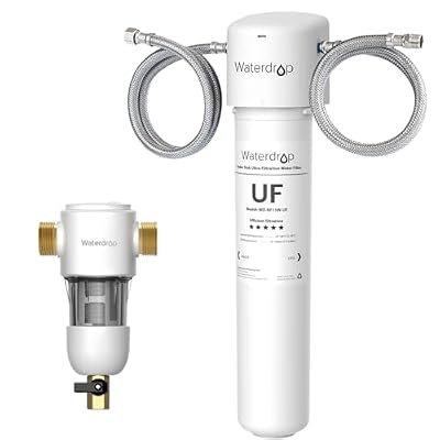 Waterdrop Under Sink Water Filter, Under Sink Water Filtration System 0.01 ???????????????????????? and Waterdrop Spin Down Sediment Filter, Reusable Whole House Water Filter System 50 ????????????????????????