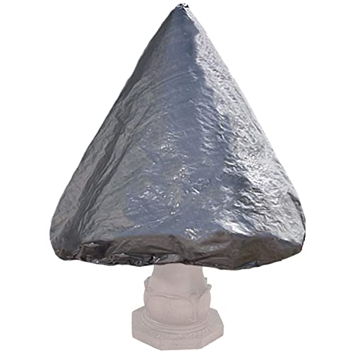 Sunnydaze Outdoor Fountain Cover For Large Tiered Water Features, Weather Resistant, Grey, 83 Inch High X 137 Inch Diameter #TOP30