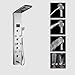 ZeeCry 8 in 1 Shower Panel Tower System Stainless Steel 304 Thermostatic System with LED Rainfall, Hot & Cold Water Adjustable, Hand Shower, Body Mist Spray (Chrome Finish)