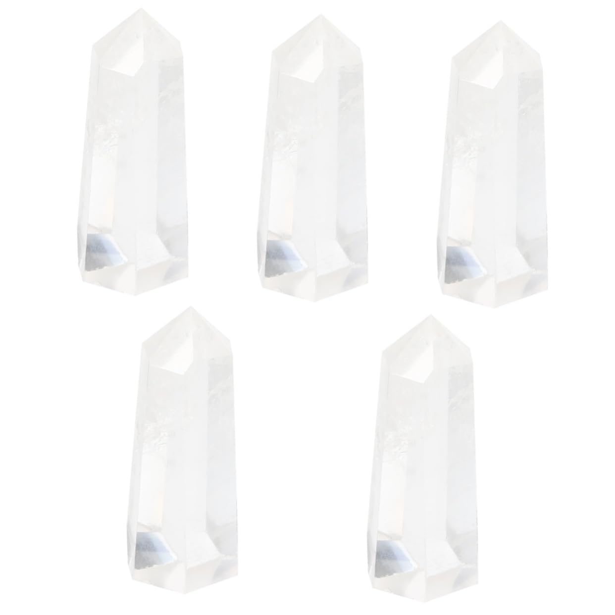 Amosfun 5st Natürlicher Weißer Kristall Sechs Pflanzen Schüssel Edelsteine Herzen Stern Panzer Luft Perlen Zubehör Für Aquarien Haustier Tischplatte Leuchtende Steine Felsen