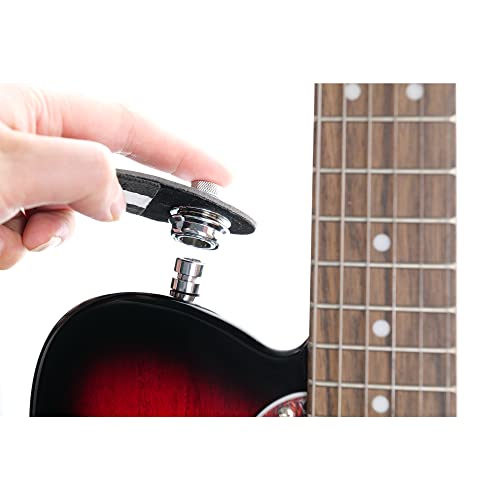 Musiclily Big Flated Head Guitar Bass Security Strap Locks Systems Buttons For Fender Strat Tele Electric Acoustic Guitar Bass Parts, Chrome (Pack Of 2) #TOP5