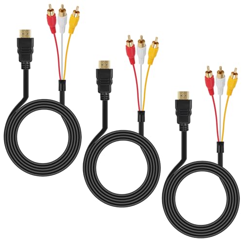 Cable HDMI a RCA AV 1080P de audio y vídeo para ver reproductores modernos en pantallas viejas