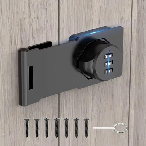 Serrure à combinaison noire de 5 pouces pour porte d'armoire - 7