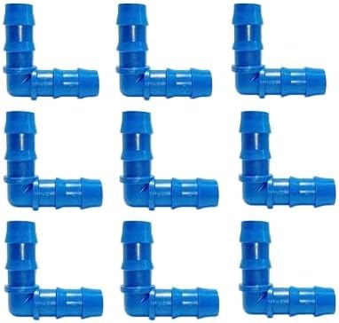 Heavy Duty Drip Irrigation Elbow Connector for 12mm & 16mm Pipe | Leak-Proof Barbed Fitting for Garden Farm Terrace Watering System | UV Resistant | Multiple Pack Sizes (16 MM, 100, Piece)