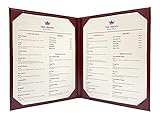 Goodsmart Columbia Casebound Menu Covers with Interior Album Corner Pages, 5 Pack (Burgundy, 2 View...