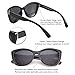 FEISEDY Polarized Vintage Sunglasses American Womens Square Jackie O Cat Eye Sunglasses B2451