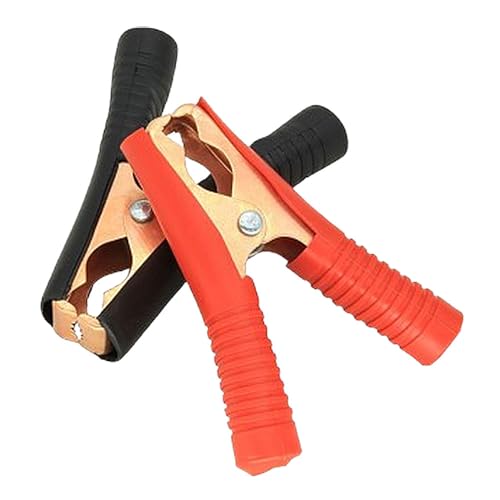 Image of 2Pcs 100A Jump Lead Clamps Heavy Duty Pure Copper Crocodile Clamps Car Booster Cable Clips for Auto Vehicle Truck Boat (1 Pcs Black 1 Pcs Red)
