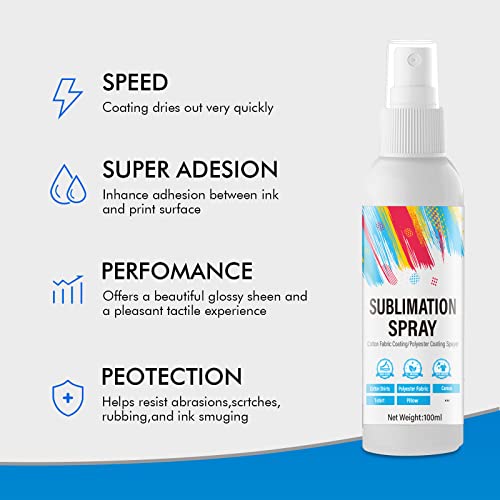 Sublimation Spray For Cotton Shirts, Sublimation Coating Spray, Including All Fabric, Mugs, Carton, Canvas, Quick Dry & Super Adhesion, Waterproof, High Gloss Vibrant Colors, Limited Edition, 200Ml #TOP3