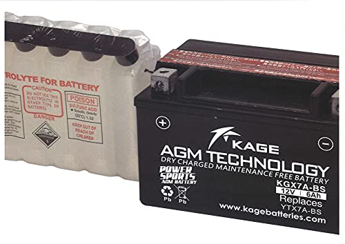 GS���A�T YTX7A-BS �݊��i �����\�o�C�N�p�V�[���h�^�o�b�e���[ �t���[�d�� KAGE Battery/�e�o�b�e���[�y�i�ԁzKGX7A-BS�y�݊��o�b�e���[�zYTX7A-BS/FTX7A-BS/RBTX7A-BS/DTX7A-BS/WP7A-BS 