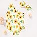 GRNSHTS Baby Girl Floral Clothes One Shoulder Sunflower Romper Diaper Shorts With Headband 2Pcs Outfits(Sunflower Yellow,6-12M)