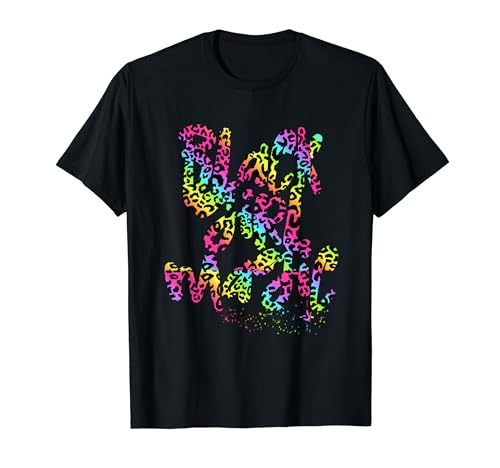 Rainbow Leopard Black Girl Magic Melanin Black Queen Woman Camiseta