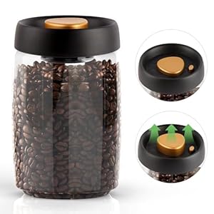 Vacuum Coffee Canister Mason Jar, 27 Oz Airtight Food Storage Overnight Oats Containers with Lids, Leak Proof Wide Mouth Mason Jars Vacuum Seal for Coffee Beans Fruit Yogurt Spice Tea