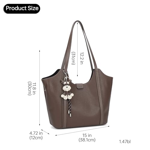 Bolso tote femenino con bolsillo exterior y correa miniatura 3