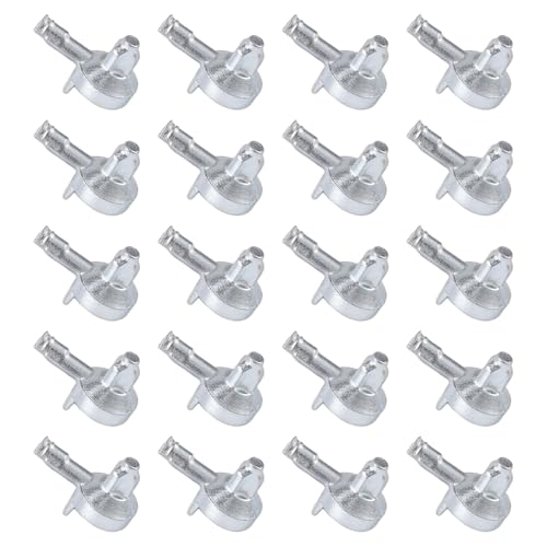 Tinoaly 20uds Pasadores de Soporte para Estantería IKEA Billy, Clavijas de Repuesto Aleación Plateada para Estanterías Compatibles con Estantería IKEA Billy (Pieza 131372)