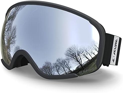 ACURE SG02 Okulary narciarskie, gogle do jazdy na nartach i desce snowboardowej OTG, bez oprawek, podwójne soczewki z ochroną przeciwmgielną i UV400 dla mężczyzn, kobiet i młodzieży