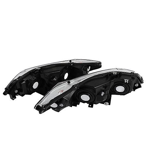 Million Parts Headlight Assembly Compatible With 2006-2011 Honda Civic Ho2518111 Ho2519111 Headlamp With Amber Park Lens Black Housing Amber (Only Compatible With 4-Door) #TOP4