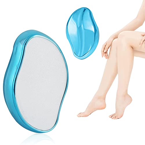WOOXDYUK Rubby Nano - Borrador de pelo para mujer, incluye depilación sin afeitar, efecto exfoliante de cristal, piel lisa sin rastrear, dolor y corte, azul Cover