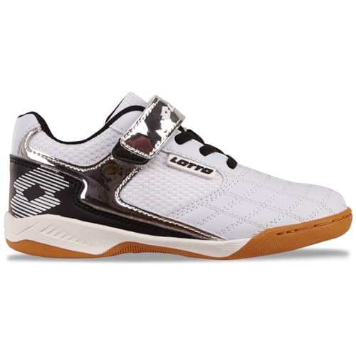 Lotto Unisex Kinder Flitter Sneaker, White Silver, 29 EU