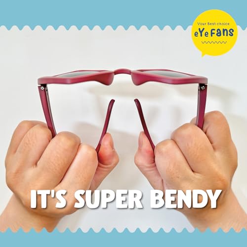 SUKIDA Heart Kids Sunglasses for Boys Girls Toddlers, Barbie Cute Summer Party, Bendable UV400 TPEE Frame BPA-free, Age 3-104