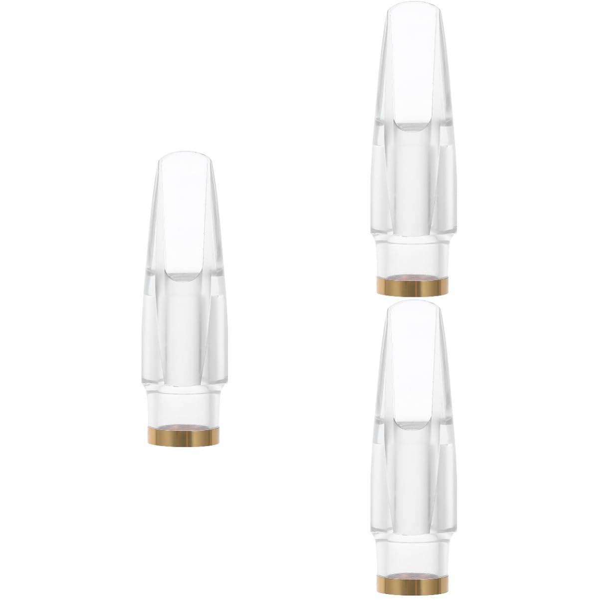 ibasenice Pcs Saxophone Mouthpiece Kit Sax Flute Head Plastic Sax Head Easy to Install Musical Instrument Accessory White