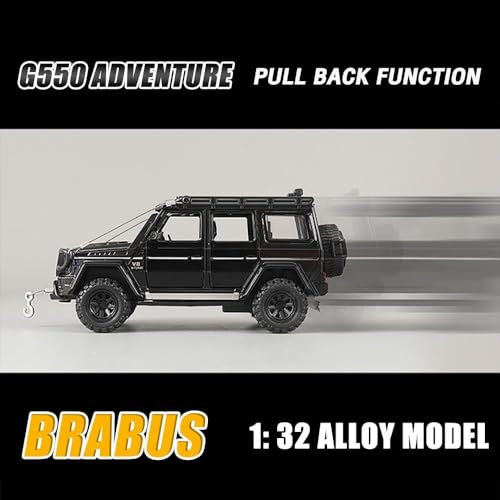 Image of 1:32 Benz G550 Adventure Edition Alloy Diecast Toy Car Pull Back Action, Sound & Light, Openable Doors for Kids (White)