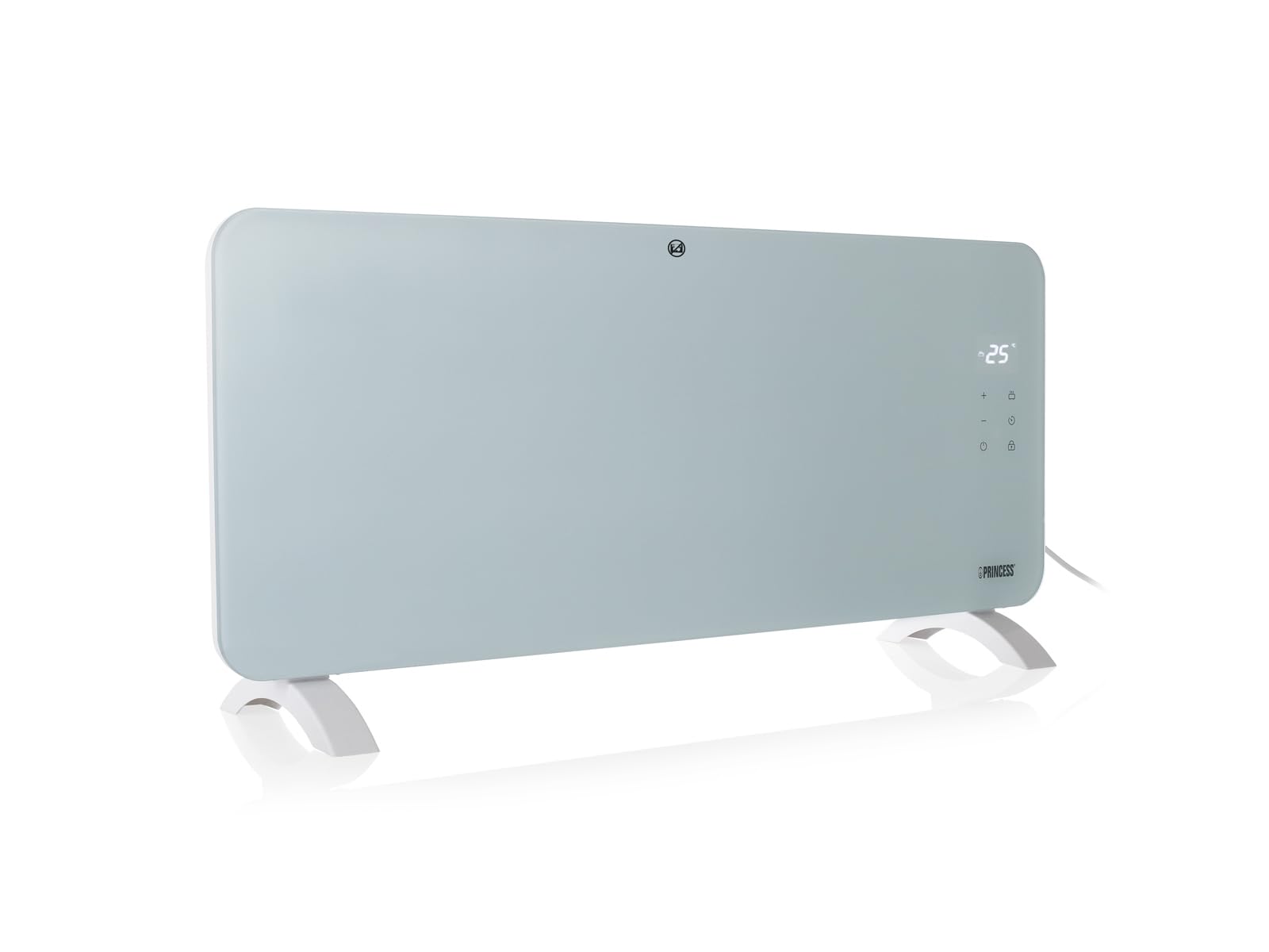 Princess Smart Convector Heater - 2000 W - sterowanie za pomocą darmowej aplikacji - szklany panel - możliwość montażu na ścianie - z ekranem dotykowym LED