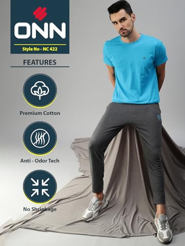 Image of ONN Men's Half Sleeves Round Neck 100% Cotton T-Shirt