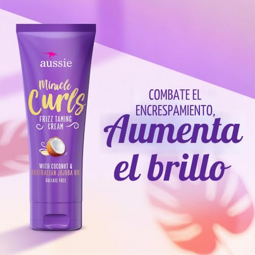 Crema de rizos Aussie Miracle Curls controla el frizz del cabello rebelde 3