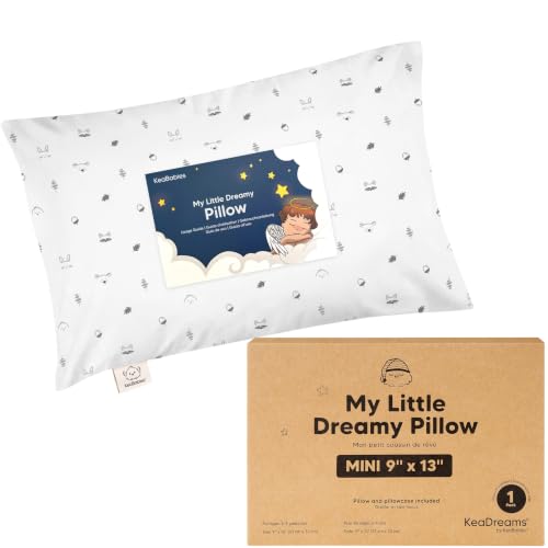 Mini Toddler Pillow with Pillowcase, 9x13 My Little Dreamy Pillow, Acorn