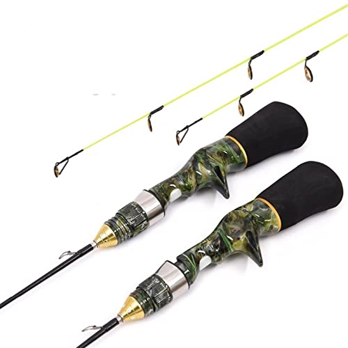 SUNXK 1Pc 50Cm Camouflage Gun Type Ijs Hengel Super Zachte Sterke Mini Garnalen Hengel Voor Boot Zee Vissen - Image 6