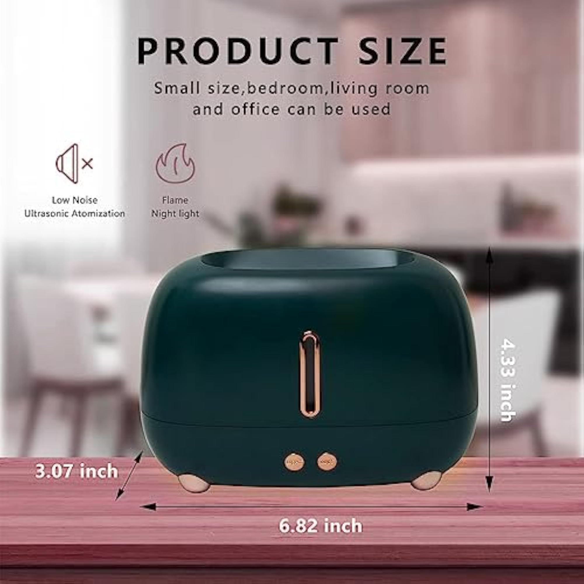 HANNEA Flame Humidifier for Room Moisture, 250ML